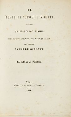  Alvino Francesco : Il Regno di Napoli e Sicilia [...] con disegni eseguiti dal vero ed incisi dall'artista Achille Giganti. Guida illustrata, Geografia e viaggi, Storia locale, Geografia e viaggi, Storia, Diritto e Politica  Achille Gigante  - Auction Books & Graphics - Libreria Antiquaria Gonnelli - Casa d'Aste - Gonnelli Casa d'Aste