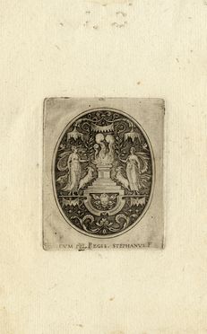  Etienne Delaune  (Orl�ans, 1519 - Paris, 1583) : Lotto di due tavole da una serie di grottesche in ovale.  - Asta Libri & Grafica - Libreria Antiquaria Gonnelli - Casa d'Aste - Gonnelli Casa d'Aste
