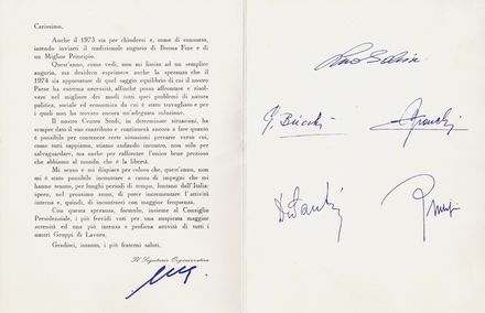  Gelli Licio : Lettera con firma autografa insieme a una copia di lettera a firma di Lino Salvini, Gran Maestro del Grande Oriente d'Italia.  - Asta Libri & Grafica - Libreria Antiquaria Gonnelli - Casa d'Aste - Gonnelli Casa d'Aste