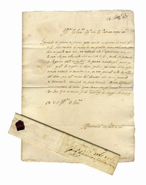 Lettera del Governatore di S. Giovanni Incarico al Duca di Parma a Gradoli. Storia, Storia, Diritto e Politica  - Auction Books & Graphics - Libreria Antiquaria Gonnelli - Casa d'Aste - Gonnelli Casa d'Aste