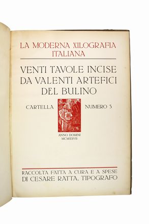  Ratta Cesare : La moderna xilografia italiana. Raccolta di tavole incise da artisti del bulino. Arte, Incisione, Arte  - Auction Books & Graphics - Libreria Antiquaria Gonnelli - Casa d'Aste - Gonnelli Casa d'Aste