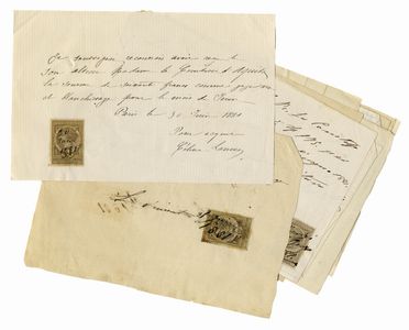  Gennara di Braganza : Raccolta di circa 1500 carte. Tra queste: lettere autografe della principessa, lettere ricevute, carte di conti, ricevute di spese, ricette di cucina, telegrammi, biglietti, corrispondenza familiare, programmi di concerti, copie di lettere della principes  - Asta Libri & Grafica - Libreria Antiquaria Gonnelli - Casa d'Aste - Gonnelli Casa d'Aste