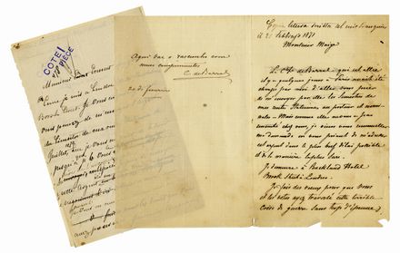  Gennara di Braganza : Raccolta di circa 1500 carte. Tra queste: lettere autografe della principessa, lettere ricevute, carte di conti, ricevute di spese, ricette di cucina, telegrammi, biglietti, corrispondenza familiare, programmi di concerti, copie di lettere della principes  - Asta Libri & Grafica - Libreria Antiquaria Gonnelli - Casa d'Aste - Gonnelli Casa d'Aste