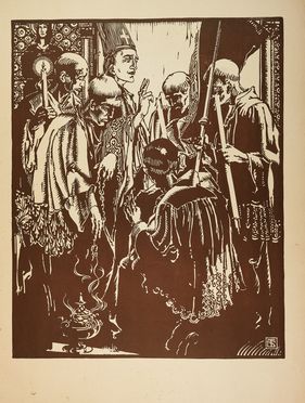  Cesare Ratta  (Bologna, 1857 - 1938) : La moderna xilografia italiana. Terza cartella. Venti tavole incise da artisti del bulino con commento di Francesco Sapori.  Francesco Sapori, Gino Barbieri  (Cesena, 1885 - Monte Zomo, 1917), Carlo Guarnieri  (Campiglia Marittima, 1892 - Grosseto, 1988), Giuseppe Torelli, Paolo Paschetto, Sergio Sergi, Alberto Zanverdiani, Giuseppe Haas-Triverio  (Sachseln, 1899 - 1963), Alessandro Pandolfi  (Castellammare Adriatico, 1887 - Pavia, 1953)  - Asta Libri & Grafica - Libreria Antiquaria Gonnelli - Casa d'Aste - Gonnelli Casa d'Aste