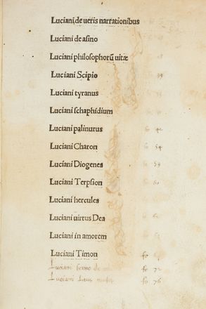  Lucianus : Vera historia.  Leon Battista Alberti  - Asta Libri & Grafica - Libreria Antiquaria Gonnelli - Casa d'Aste - Gonnelli Casa d'Aste