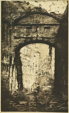 Ubaldo Magnavacca  (Modena, 1885 - Lerici, 1957) : Ponte dei Sospiri - Venezia.  - Asta Libri & Grafica - Libreria Antiquaria Gonnelli - Casa d'Aste - Gonnelli Casa d'Aste
