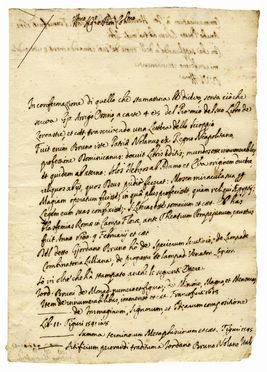  Magliabechi Antonio : Lettera manoscritta a firma di Antonio Magliabechi inviata al matematico Vincenzo Viviani. Storia, Storia, Diritto e Politica  - Auction Books & Graphics - Libreria Antiquaria Gonnelli - Casa d'Aste - Gonnelli Casa d'Aste