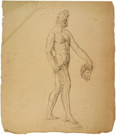  Anonimo del XVIII secolo : Studio da scultura classica (Hermes).  - Asta Libri & Grafica - Libreria Antiquaria Gonnelli - Casa d'Aste - Gonnelli Casa d'Aste