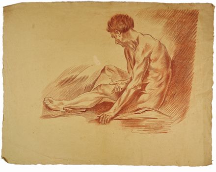  Anonimo del XVIII secolo : Studio da scultura classica (Hermes).  - Asta Libri & Grafica - Libreria Antiquaria Gonnelli - Casa d'Aste - Gonnelli Casa d'Aste