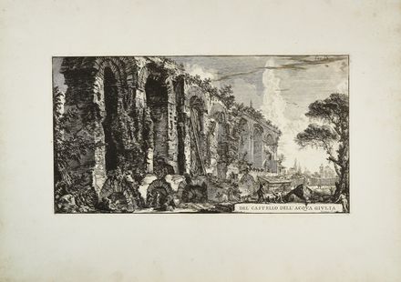  Giovanni Battista Piranesi  (Mogliano Veneto, 1720 - Roma, 1778) : Lotto di 16 tavole e frontespizio da Le Rovine dell Castello dell'Acqua Giulia situato in Roma presso S. Eusebio...  - Auction Books & Graphics - Libreria Antiquaria Gonnelli - Casa d'Aste - Gonnelli Casa d'Aste