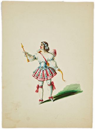 Anonimo del XIX secolo : Lotto di 7 figurini teatrali per il ballo Prometeo al Teatro alla Scala di Milano.  - Auction Books & Graphics - Libreria Antiquaria Gonnelli - Casa d'Aste - Gonnelli Casa d'Aste