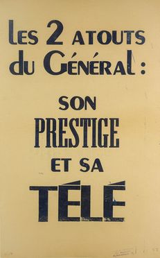 Les 2 atouts du Général: son prestige et sa télé.  - Asta Libri & Grafica - Libreria Antiquaria Gonnelli - Casa d'Aste - Gonnelli Casa d'Aste