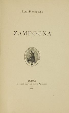  Pirandello Luigi : Zampogna.  - Asta Libri & Grafica - Libreria Antiquaria Gonnelli - Casa d'Aste - Gonnelli Casa d'Aste