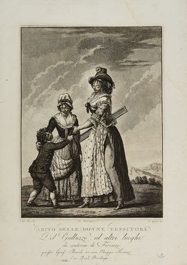  Carlo Lasinio  (Treviso, 1759 - Pisa, 1838) : Lotto di 32 tavole da I costumi dei contadini della Toscana.  - Auction Books & Graphics - Libreria Antiquaria Gonnelli - Casa d'Aste - Gonnelli Casa d'Aste