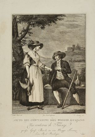  Carlo Lasinio  (Treviso, 1759 - Pisa, 1838) : Lotto di 32 tavole da I costumi dei contadini della Toscana.  - Auction Books & Graphics - Libreria Antiquaria Gonnelli - Casa d'Aste - Gonnelli Casa d'Aste