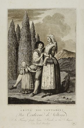  Carlo Lasinio  (Treviso, 1759 - Pisa, 1838) : Lotto di 32 tavole da I costumi dei contadini della Toscana.  - Auction Books & Graphics - Libreria Antiquaria Gonnelli - Casa d'Aste - Gonnelli Casa d'Aste