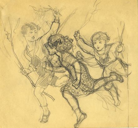  Maria Augusta Cavalieri  (Firenze, 1900 - Pelago, 1982) : Lotto di 2 disegni.  - Asta Libri & Grafica - Libreria Antiquaria Gonnelli - Casa d'Aste - Gonnelli Casa d'Aste