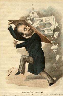  D. Sancio : Lotto di 10 caricature politiche da Lo Spirito Folletto.  - Asta Libri & Grafica - Libreria Antiquaria Gonnelli - Casa d'Aste - Gonnelli Casa d'Aste