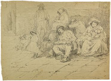  Tullo Golfarelli  (Cesena, 1852 - Bologna, 1928) : Coppia di disegni.  - Asta Libri & Grafica - Libreria Antiquaria Gonnelli - Casa d'Aste - Gonnelli Casa d'Aste