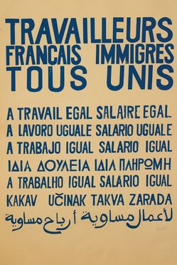 Travailleurs franais immigrs tous unis.  - Asta Libri & Grafica - Libreria Antiquaria Gonnelli - Casa d'Aste - Gonnelli Casa d'Aste
