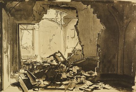  Pietro Annigoni  (Milano, 1910 - Firenze, 1988) : Distruzioni a Firenze.  - Asta Libri & Grafica - Libreria Antiquaria Gonnelli - Casa d'Aste - Gonnelli Casa d'Aste