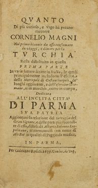  Pacifico Pietro Antonio : L'origine della Morea, dove si descrivono tutte le provincie... Geografia e viaggi  Cornelio Magni  - Auction Books & Graphics - Libreria Antiquaria Gonnelli - Casa d'Aste - Gonnelli Casa d'Aste