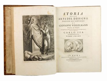  Winckelmann Johann Joachim : Storia delle Arti del disegno presso gli antichi [...] Tradotta dal tedesco e in questa edizione corretta e aumentata dall'Abate Carlo Fea. Tomo Primo (-Terzo). Arte  Carlo Fea  (Pigna, 1753 - Roma, 1836)  - Auction Books & Graphics - Libreria Antiquaria Gonnelli - Casa d'Aste - Gonnelli Casa d'Aste