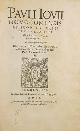  Giovio Paolo : Elogia virorum bellica virtute illustrium veris imaginibus supposita quae apud Musaeum spectantur...  - Asta Libri & Grafica - Libreria Antiquaria Gonnelli - Casa d'Aste - Gonnelli Casa d'Aste