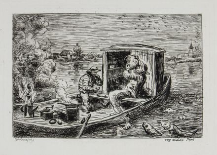  Charles Franois Daubigny  (Parigi, 1817 - 1878) : Voyage en bateau.  - Asta Libri & Grafica - Libreria Antiquaria Gonnelli - Casa d'Aste - Gonnelli Casa d'Aste