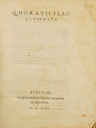  Horatius Flaccus Quintus : Poemata.  - Asta Libri & Grafica - Libreria Antiquaria Gonnelli - Casa d'Aste - Gonnelli Casa d'Aste