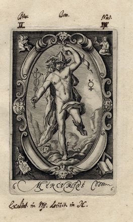  Jacob Matham  (Haarlem, 1571 - 1631) [da] : Saturnus, Jupiter, Mars, Sol, Mercurius.  - Asta Libri & Grafica - Libreria Antiquaria Gonnelli - Casa d'Aste - Gonnelli Casa d'Aste