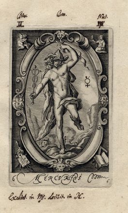  Jacob Matham  (Haarlem, 1571 - 1631) [da] : Saturnus, Jupiter, Mars, Sol, Mercurius.  - Auction Books & Graphics - Libreria Antiquaria Gonnelli - Casa d'Aste - Gonnelli Casa d'Aste