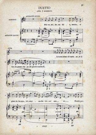  Puccini Giacomo : Dedica autografa su edizione per canto e pianoforte dell'opera Le Villi.  - Asta Libri & Grafica - Libreria Antiquaria Gonnelli - Casa d'Aste - Gonnelli Casa d'Aste