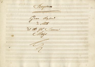  Mayr Johann Simon : Requiem / Gran Messa / da Morto / [...]. Tonalit� Sol minore. Musica, Musica, Teatro, Spettacolo  - Auction Books & Graphics - Libreria Antiquaria Gonnelli - Casa d'Aste - Gonnelli Casa d'Aste