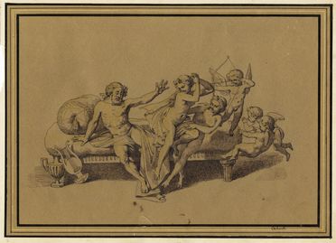  Carlo Arienti  (Arcore, 1801 - Bologna, 1873) : Lotto composto di 2 disegni di gusto neoclassico.  - Auction Books & Graphics - Libreria Antiquaria Gonnelli - Casa d'Aste - Gonnelli Casa d'Aste
