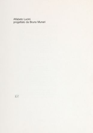  Munari Bruno : Alfabeto Lucini progettato da Bruno Munari.  - Asta Libri & Grafica - Libreria Antiquaria Gonnelli - Casa d'Aste - Gonnelli Casa d'Aste
