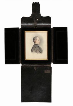  Karl August Matveevich Schreinzer  (1819 - 1887) : Ritratto  maschile in portaritratto da viaggio.  - Asta Libri & Grafica - Libreria Antiquaria Gonnelli - Casa d'Aste - Gonnelli Casa d'Aste