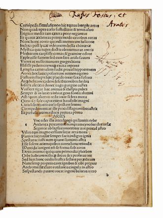  Avienus Rufus Festus : Opera [con altri trattati. Edito da Victor Pisanus]. Incunabolo, Collezionismo e Bibliografia  Vettore Pisani  ( - 1549), Giorgio Valla, Aratus Solensis, Iulius Caesar Germanicus, Marcus Tullius Cicero, Quintus Serenus Sammonicus  - Auction Books & Graphics - Libreria Antiquaria Gonnelli - Casa d'Aste - Gonnelli Casa d'Aste