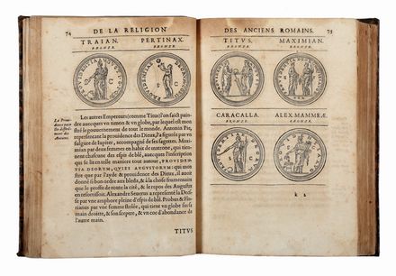  Du Choul Guillaume : Discours de la Religion des anciens Romains, de la castrametation & discipline militaire d'iceux. Des bains & antiques exercitations grecques & romaines. Religione, Militaria, Storia, Diritto e Politica  - Auction Books & Graphics - Libreria Antiquaria Gonnelli - Casa d'Aste - Gonnelli Casa d'Aste