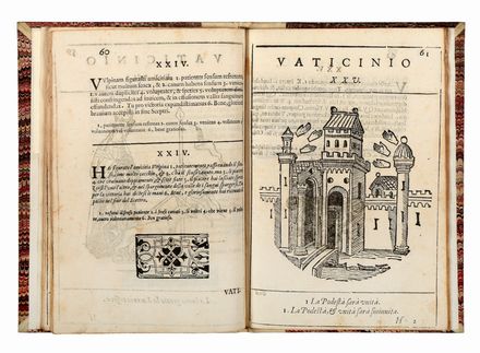  Abba Florensis Joachim : Profetie dell'Abbate Gioachino. Et di Anselmo Vescovo di Marsico. Con l'imagini in dissegno, intorno a Pontefici passati, e c'hanno à venire...  - Asta Libri & Grafica - Libreria Antiquaria Gonnelli - Casa d'Aste - Gonnelli Casa d'Aste