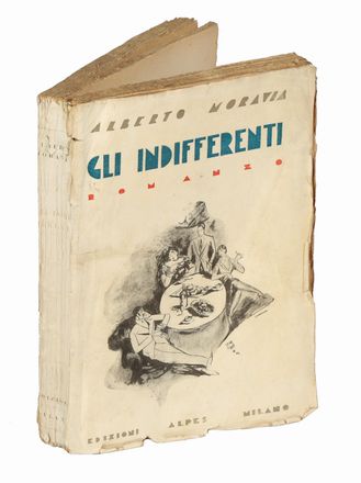  Moravia Alberto : Gli indifferenti.  - Asta Libri & Grafica - Libreria Antiquaria Gonnelli - Casa d'Aste - Gonnelli Casa d'Aste