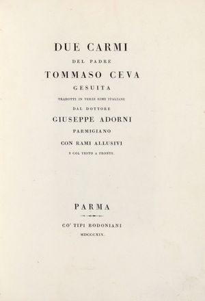  Tasso Torquato : Aminta favola boschereccia ora per la prima volta alla sua vera edizione ridotta.  Carlo Innocenzo Frugoni, Carlo Gastone (della Torre di) Rezzonico, Tommaso Ceva  - Asta Libri & Grafica - Libreria Antiquaria Gonnelli - Casa d'Aste - Gonnelli Casa d'Aste