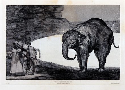  Francisco Goya y Lucientes  (Fuendetodos,, 1746 - Bordeaux,, 1828) : Los Proverbios. Quattro tavole supplementari pubblicate ne L'Art  - Asta Libri & Grafica - Libreria Antiquaria Gonnelli - Casa d'Aste - Gonnelli Casa d'Aste