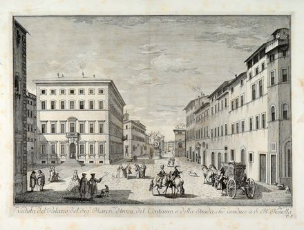  Giuseppe Zocchi  (Firenze, 1717 - 1767) : Lotto composto di 3 vedute da Scelta di XXIV vedute delle principali contrade, piazze, chiese e palazzi della Città di Firenze.  Giuseppe Vasi  (Corleone, 1710 - Roma, 1782)  - Asta Libri & Grafica - Libreria Antiquaria Gonnelli - Casa d'Aste - Gonnelli Casa d'Aste