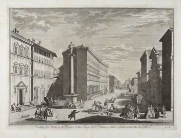  Giuseppe Zocchi  (Firenze, 1717 - 1767) : Lotto composto di 3 vedute da Scelta di XXIV vedute delle principali contrade, piazze, chiese e palazzi della Citt� di Firenze.  - Auction Books & Graphics - Libreria Antiquaria Gonnelli - Casa d'Aste - Gonnelli Casa d'Aste