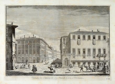  Giuseppe Zocchi  (Firenze, 1717 - 1767) : Lotto composto di 3 vedute da Scelta di XXIV vedute delle principali contrade, piazze, chiese e palazzi della Citt� di Firenze.  - Auction Books & Graphics - Libreria Antiquaria Gonnelli - Casa d'Aste - Gonnelli Casa d'Aste