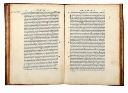  Aretaeus : Libri septem. Nunc primum e tenebris eruti. A Iunio Paulo Crasso [...] in latinum sermonem versi. Ruffi Ephesii [...] De corporis humani partium appellationibus libri tres... Medicina  Giunio Paolo Crasso, Rufus Ephesius  - Auction Books & Graphics - Libreria Antiquaria Gonnelli - Casa d'Aste - Gonnelli Casa d'Aste