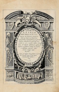  Vesalius Andreas : Suorum de humani corporis fabrica librorum epitome: cum iconibus elegantissimis iuxta Germana authoris delineationem artifitiose iam-pridem ex aere expressis...  Hendrik Botter  - Asta Libri & Grafica - Libreria Antiquaria Gonnelli - Casa d'Aste - Gonnelli Casa d'Aste