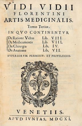  Guidi Guido : De anatome corporis humani libri VII. Nunc primum in lucem editi... Medicina  Francesco Valegio  - Auction Books & Graphics - Libreria Antiquaria Gonnelli - Casa d'Aste - Gonnelli Casa d'Aste