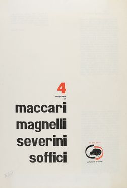  Mino Maccari  (Siena, 1898 - Roma, 1989) [e altri] : Quattro litografie di Maccari, Magnelli, Severini, Soffici.  Alberto Magnelli  (Firenze, 1888 - Meudon, 1971), Gino Severini  (Cortona, 1883 - Parigi, 1966), Ardengo Soffici  (Rignano sull'Arno (Firenze), 1879 - Forte dei Marmi (Lucca), 1964)  - Auction Books & Graphics - Libreria Antiquaria Gonnelli - Casa d'Aste - Gonnelli Casa d'Aste